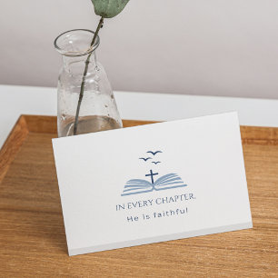 Christian Custom Message Scripture Inspirational Letterpress Thank You Card