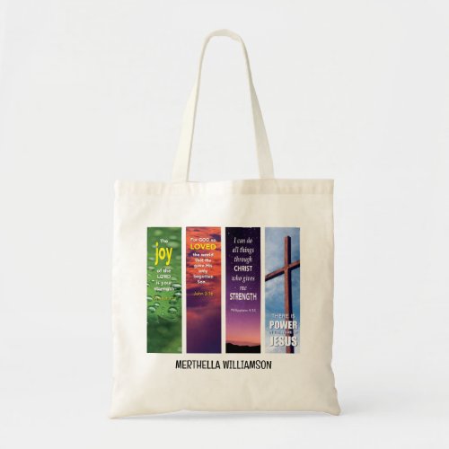 Christian Custom Name BIBLE MEDITATION Tote Bag