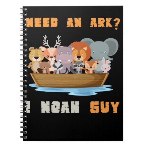 Christian Cute Animals Noah Ark Religious Pun Notebook