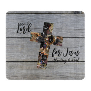 Christian Cutting Board, Wildlife Cross Cutting Board