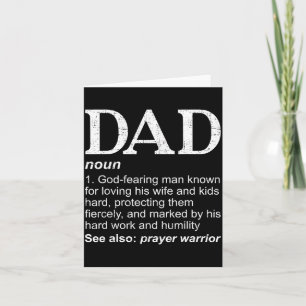 Christian Dad Definition Fathers Day Dad  Card