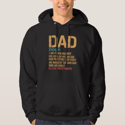 Christian Dad Definition Fathers Day Dad Hoodie