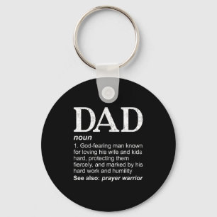 Christian Dad Definition Fathers Day Dad  Keychain