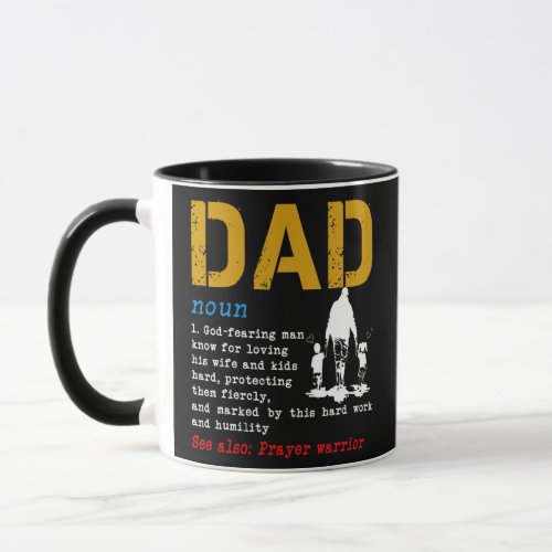 Christian Dad Definition Fathers Day DAD  Mug