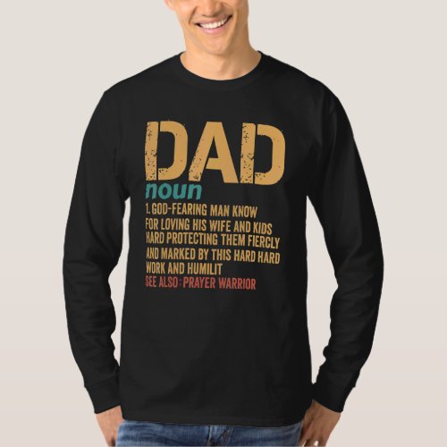 Christian Dad Definition Fathers Day Dad T_Shirt