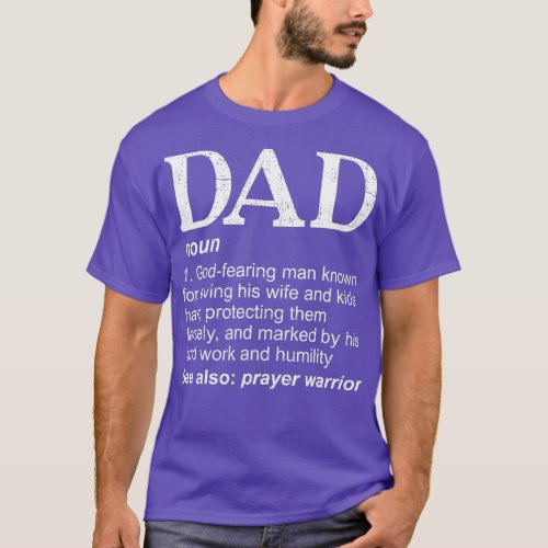 Christian Dad Definition Fathers Day DAD T_Shirt