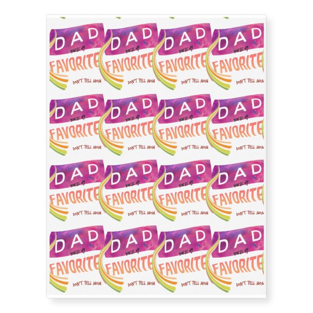 Christian Dad Gifts Temporary Tattoos (Front)