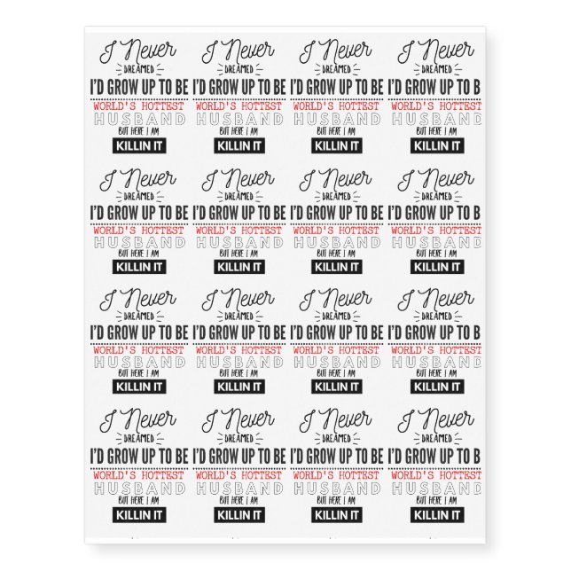 Christian Dad Gifts Temporary Tattoos (Front)