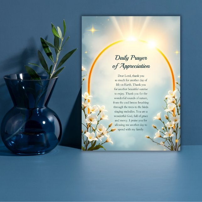 Christian Daily Prayer of Appreciation Elegant Note Card (Christian Daily Prayer of Appreciation Elegant Note Card)