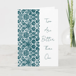 Christian Damask Wedding Invitation Two Are Better