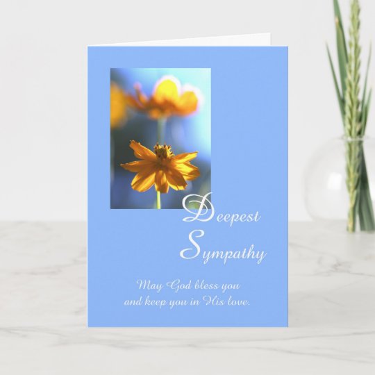 Christian Deepest Sympathy Flower Card | Zazzle.com