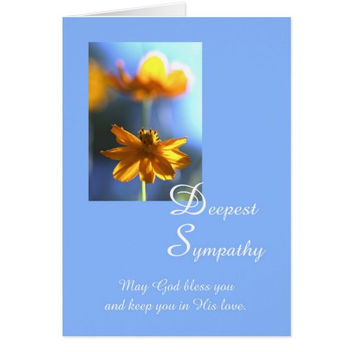 Christian Deepest Sympathy Flower Card | Zazzle