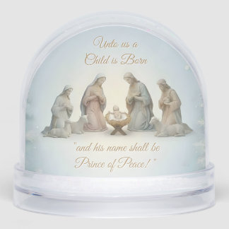 Christian Design Christmas Snow Globe