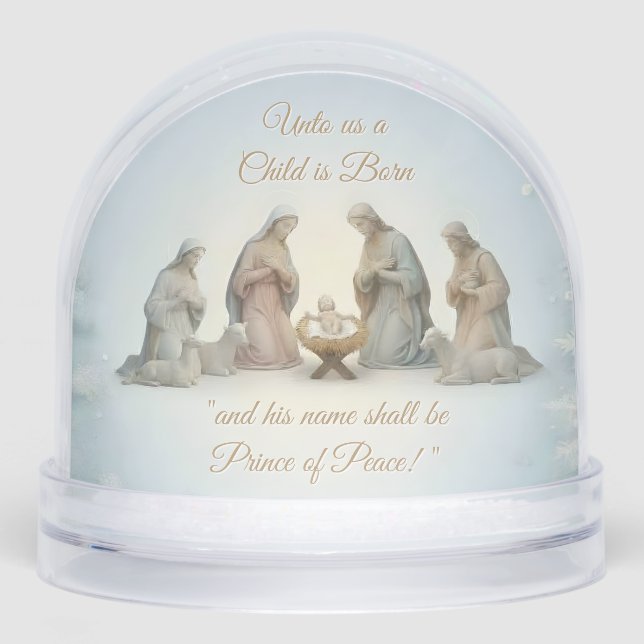Christian Design Christmas Snow Globe (Front)