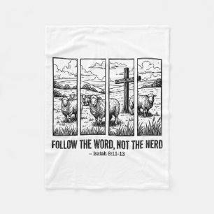 Christian Design For Women Men Follow The Word Not Fleece Blanket