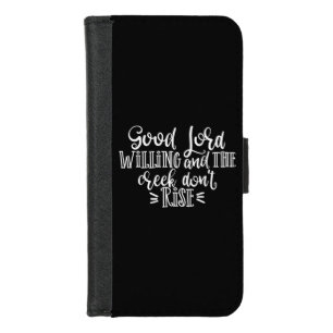 Christian Design Good Lord Willing iPhone 8/7 Wallet Case