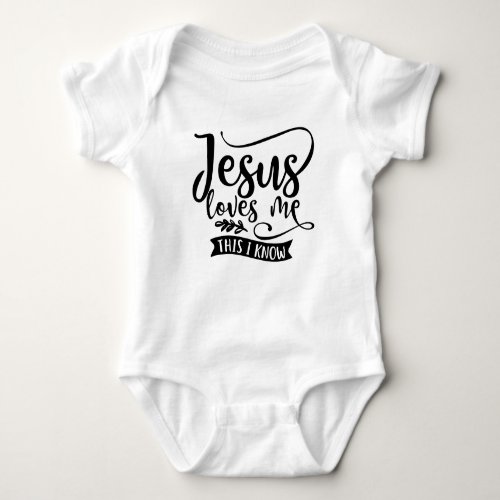 Christian Design Jesus Loves Me Baby Bodysuit
