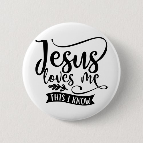 Christian Design Jesus Loves Me Button