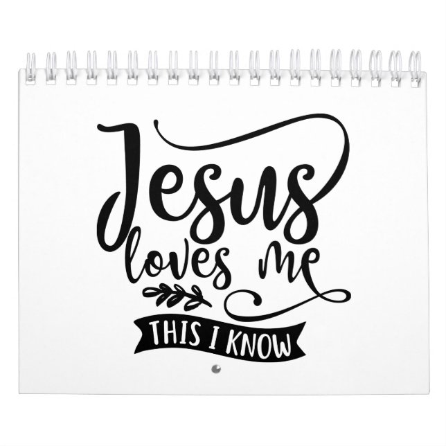 Christian Design Jesus Loves Me Calendar (Cover)
