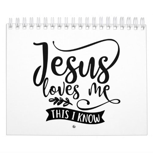 Christian Design Jesus Loves Me Calendar