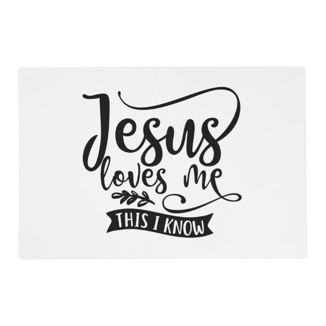 Christian Design Jesus Loves Me Placemat (Front)