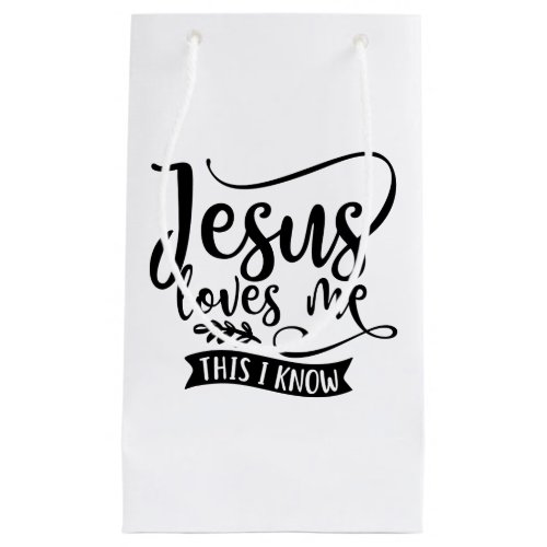 Christian Design Jesus Loves Me Small Gift Bag