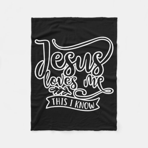Christian Design Jesus Loves Me This I Know Fleece Blanket