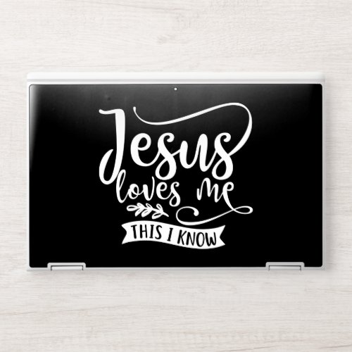 Christian Design Jesus Loves Me This I Know HP Laptop Skin