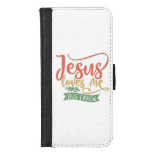 Christian Design Jesus Loves Me. This I Know iPhone 8/7 Wallet Case