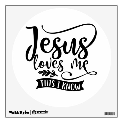 Christian Design Jesus Loves Me Wall Decal