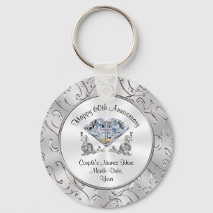 Christian Diamond 60th Anniversary Party Favors Keychain