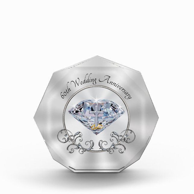 Christian Diamond and Cross 60th Anniversary Gifts (Front)