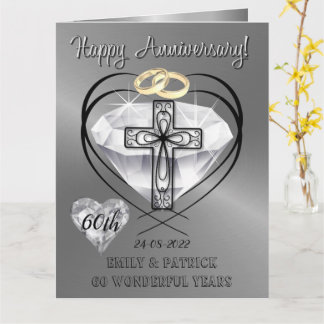 Christian Diamond Wedding Anniversary Card