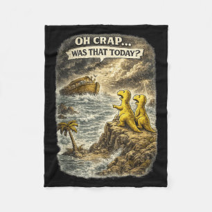 Christian Dinosaur Humor Jesus Dinos Design Church Fleece Blanket