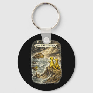 Christian Dinosaur Humor Jesus Dinos Design Church Keychain