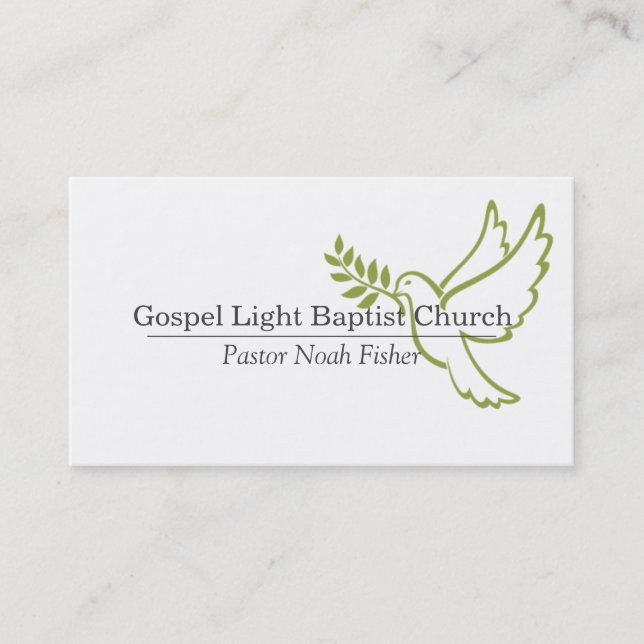 Christian Dove Pastor Christianity Card (Front)