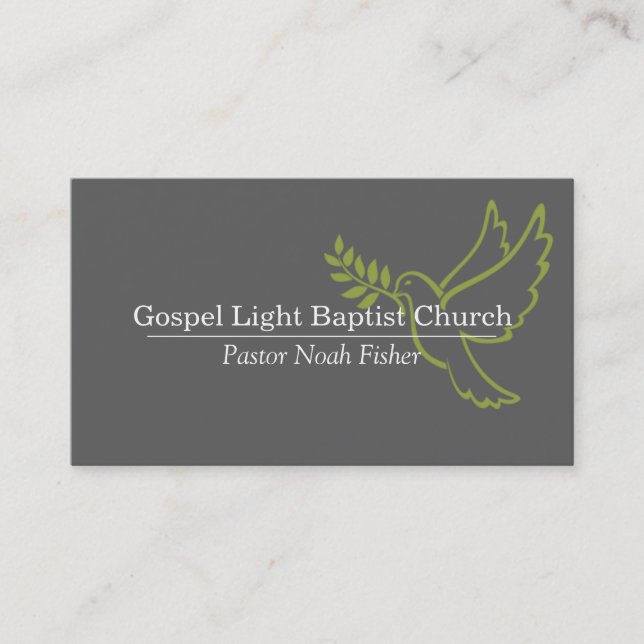 Christian Dove Pastor Christianity Card (Front)