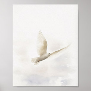 Christian Dove Watercolor Art Print
