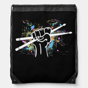 Christian Drumming Drum Sticks Cross Religious Ban Drawstring Bag