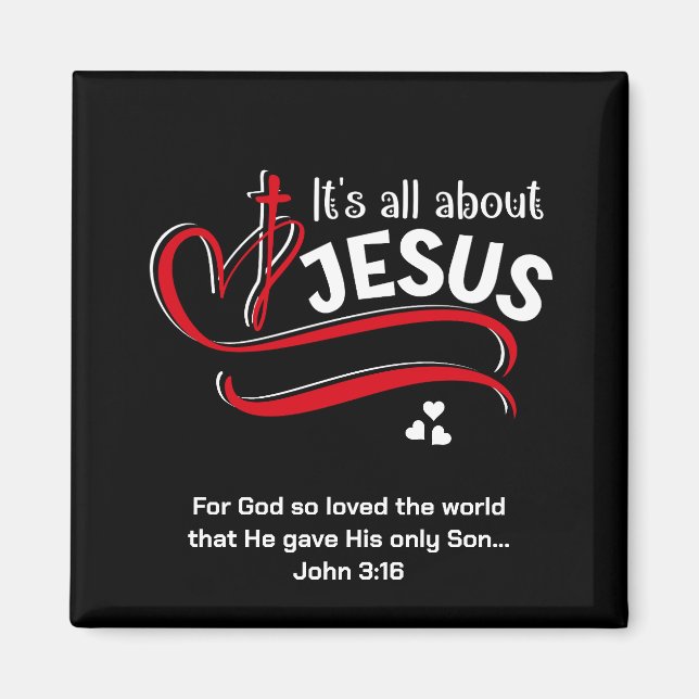 Christian Easter ALL ABOUT JESUS Magnet (Front)