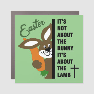 Christian Easter Bunny Car Magnet
