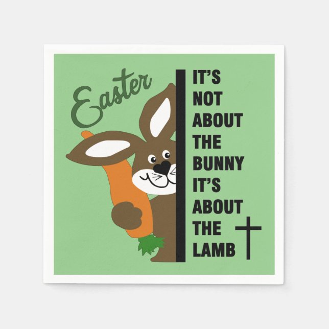 Christian Easter Bunny Napkins (Front)