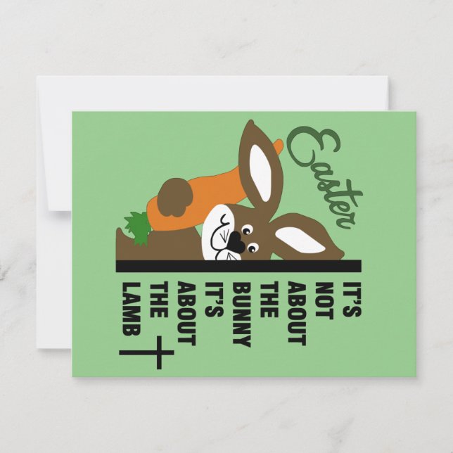 Christian Easter Bunny Note Card (Front)
