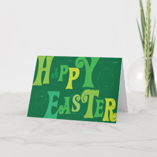Christian Easter card ~ Green Happy Easter