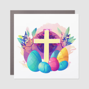 Christian Easter Cross  Car Magnet