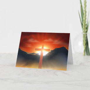 Christian Easter cross concept Holiday Card
