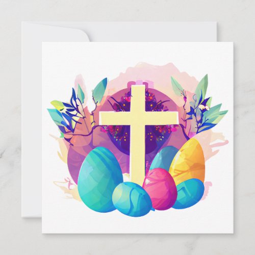 Christian Easter Cross   Holiday Card