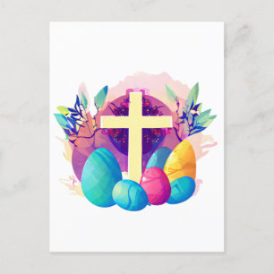 Christian Easter Cross Postcard