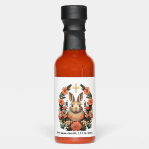 Christian Easter Day Cross Easter Bunny Rabbit Hot Sauces