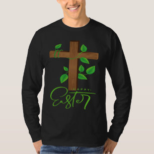 Christian Easter  for men women HAPPY EASTER CROSS T-Shirt